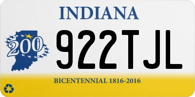 IN license plate 922TJL