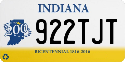 IN license plate 922TJT