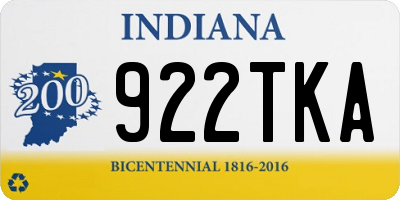 IN license plate 922TKA