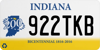 IN license plate 922TKB