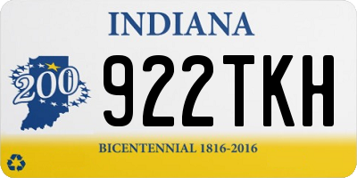 IN license plate 922TKH