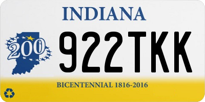 IN license plate 922TKK