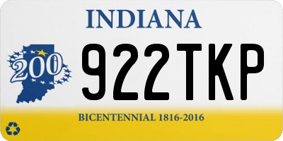 IN license plate 922TKP