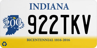 IN license plate 922TKV