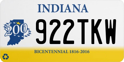IN license plate 922TKW
