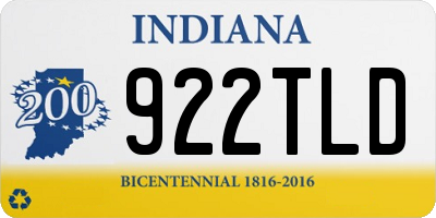 IN license plate 922TLD