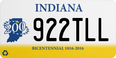 IN license plate 922TLL