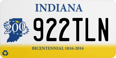 IN license plate 922TLN