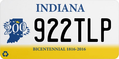 IN license plate 922TLP
