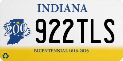 IN license plate 922TLS