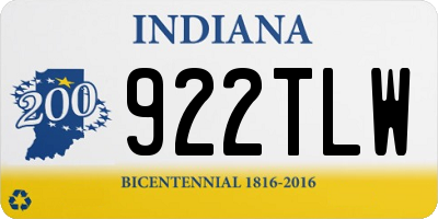 IN license plate 922TLW