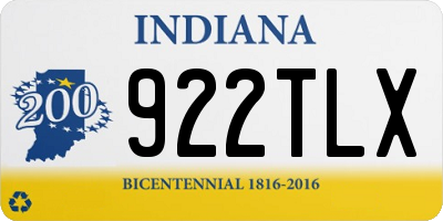 IN license plate 922TLX
