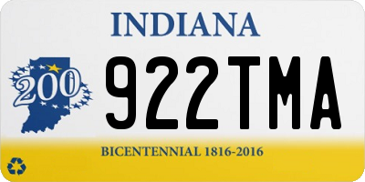 IN license plate 922TMA