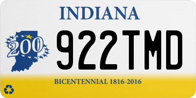 IN license plate 922TMD