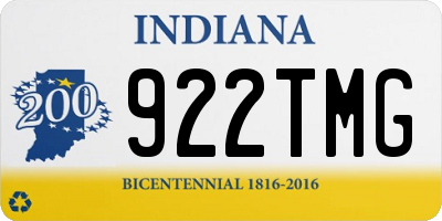 IN license plate 922TMG