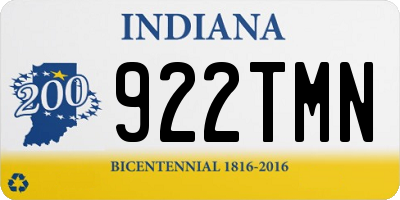 IN license plate 922TMN