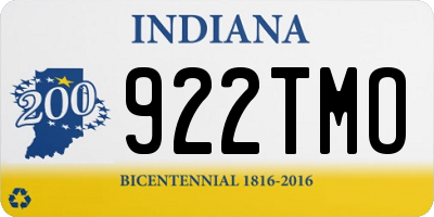 IN license plate 922TMO