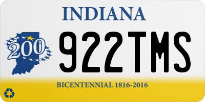IN license plate 922TMS