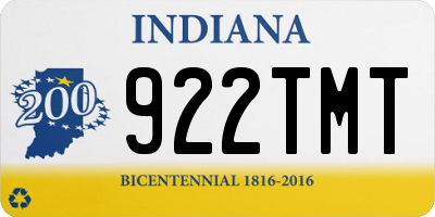 IN license plate 922TMT