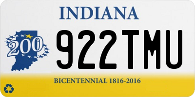 IN license plate 922TMU