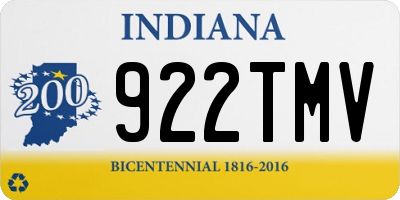 IN license plate 922TMV