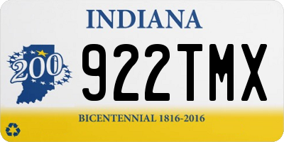 IN license plate 922TMX