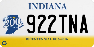IN license plate 922TNA