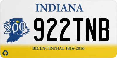 IN license plate 922TNB