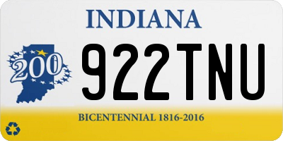 IN license plate 922TNU