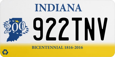 IN license plate 922TNV