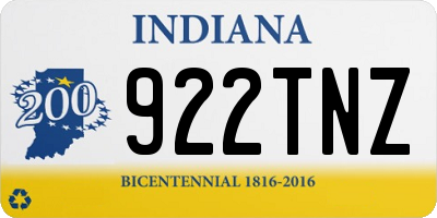 IN license plate 922TNZ