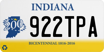 IN license plate 922TPA
