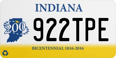 IN license plate 922TPE