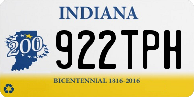 IN license plate 922TPH