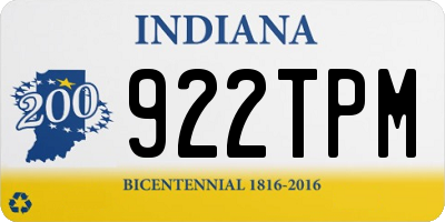 IN license plate 922TPM