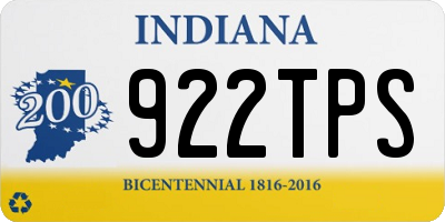 IN license plate 922TPS