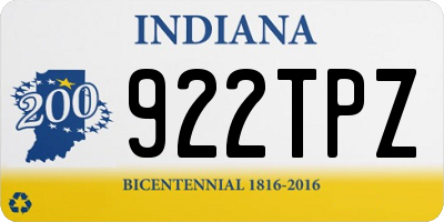 IN license plate 922TPZ