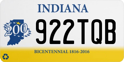 IN license plate 922TQB