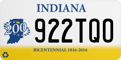 IN license plate 922TQO
