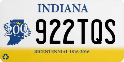 IN license plate 922TQS