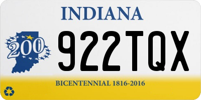 IN license plate 922TQX