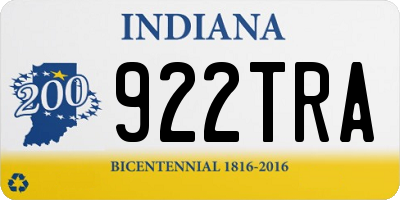 IN license plate 922TRA