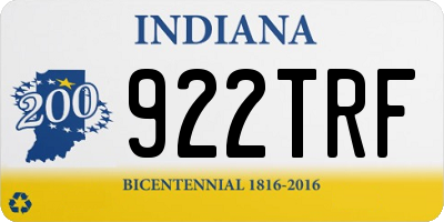 IN license plate 922TRF