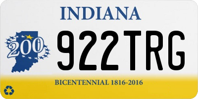 IN license plate 922TRG