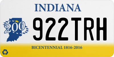 IN license plate 922TRH