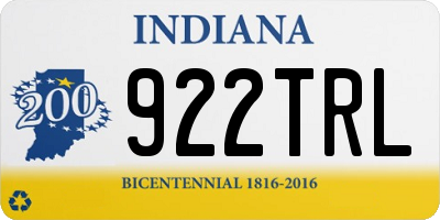 IN license plate 922TRL