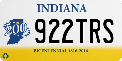 IN license plate 922TRS