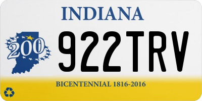 IN license plate 922TRV