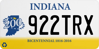 IN license plate 922TRX