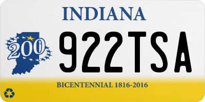 IN license plate 922TSA